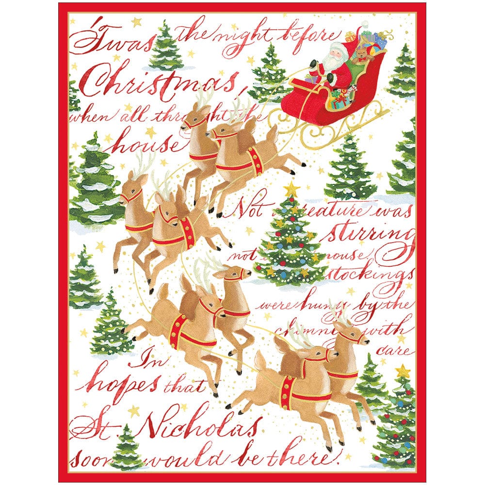 Twas the Night Reindeer Kitchen Towels - Festive Christmas Decor