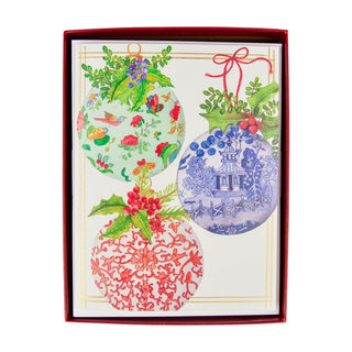 Personalization by Caspari Porcelain Ornaments Personalized Christmas Cards 100219PG