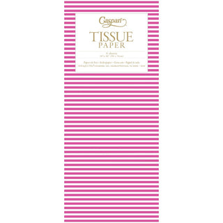 Caspari Mini Stripe Fuchsia Tissue Paper - 4 Tissue Sheets Per Pack 100223TIS