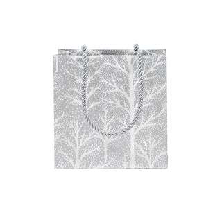 Caspari Winter Trees Silver Small Square Gift Bag - 1 Each 10054B1.5