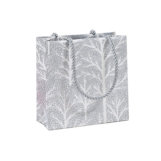 Caspari Winter Trees Silver Small Square Gift Bag - 1 Each 10054B1.5