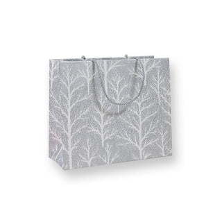 Caspari Winter Trees Silver Large Gift Bag - 1 Each 10054B3