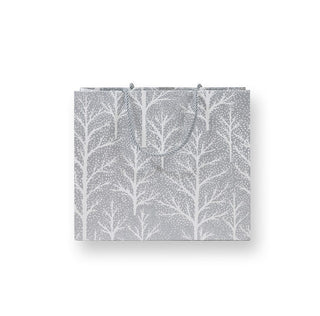 Caspari Winter Trees Silver Large Gift Bag - 1 Each 10054B3