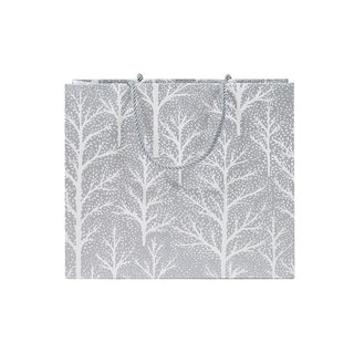 Caspari Winter Trees Silver Large Gift Bag - 1 Each 10054B3