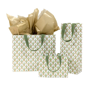 Caspari Deco Christmas Gold Large Gift Bag - 1 Each 10055B3