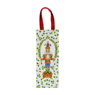 Caspari Nutcracker Christmas White Wine & Bottle Gift Bag - 1 Each 10056B4