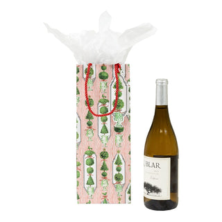 Caspari Eloise Red Wine & Bottle Gift Bag - 1 Each 10057B4