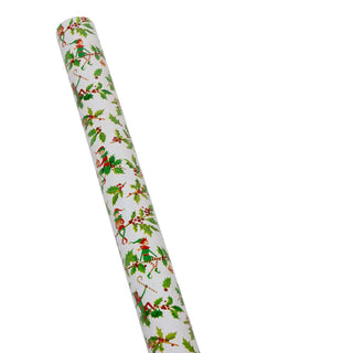 Caspari Jingle Elves Gift Wrap - One 30" x 8' Roll 10061RC