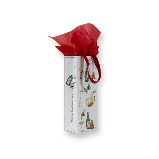 Caspari Santa Splash Wine & Bottle Gift Bag - 1 Each 10065B4