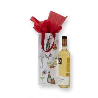 Caspari Santa Splash Wine & Bottle Gift Bag - 1 Each 10065B4