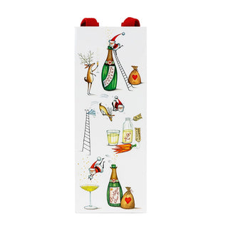 Caspari Santa Splash Wine & Bottle Gift Bag - 1 Each 10065B4