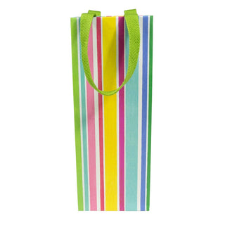 Caspari Cabana Stripe Bright Wine & Bottle Gift Bags - 1 Each 10068B4