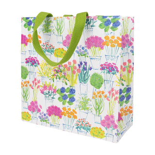 Caspari Flower Market Medium Square Gift Bags - One Gift Bag Included 10082B13