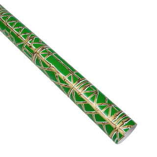 Caspari Bamboo Screen Green & Gold Gift Wrap - One 30" X 8' Roll 100831RC