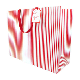 Caspari Stripes For Days Red & White Gift Bags - 1 Each 10092B10