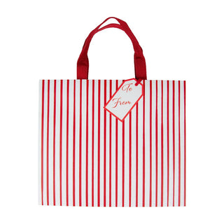 Caspari Stripes For Days Red/White Gift Bags - 1 Each 10092B3