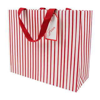 Caspari Stripes For Days Red/White Gift Bags - 1 Each 10092B3