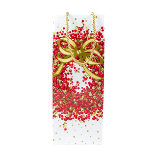 Caspari Pepperberry White Wine & Bottle Gift Bags - 1 Each 10094B4