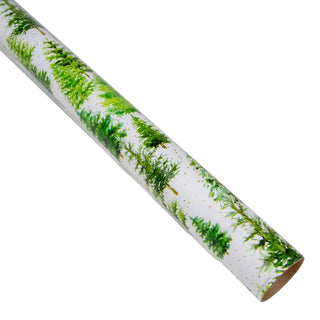 Caspari White Christmas Gift Wrap - One 30" X 8' Roll 10095RC