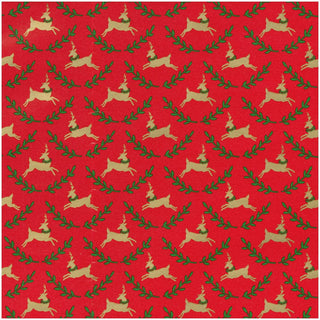 Caspari Little Reindeer Gift Wrap - One 30" X 8' Roll 10107RC