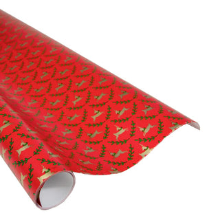 Caspari Little Reindeer Gift Wrap - One 30" X 8' Roll 10107RC