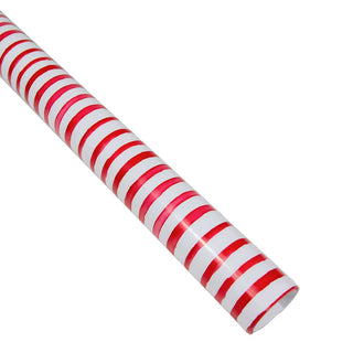 Caspari Painterly Stripe Red & White Gift Wrap - One 30" X 8' Roll 10112RC