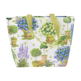 Caspari Potted Hydrangeas Small Tote Gift Bags - One Gift Bag Included 10114B11