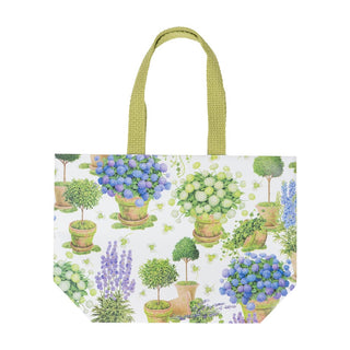 Caspari Potted Hydrangeas Small Tote Gift Bags - One Gift Bag Included 10114B11