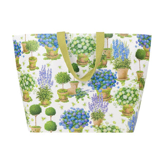 Caspari Potted Hydrangeas Large Tote Gift Bags - One Gift Bag Included 10114B12