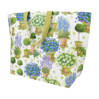 Caspari Potted Hydrangeas Large Tote Gift Bags - One Gift Bag Included 10114B12