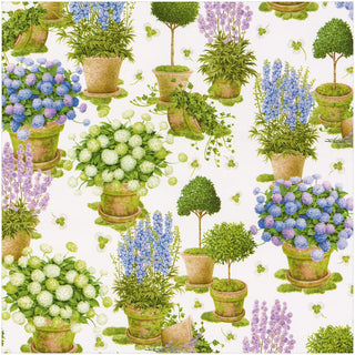 Caspari Potted Hydrangeas Gift Wrap - One 30" X 8' Roll 10114RC