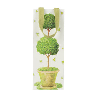 Caspari Potted Topiary Wine & Bottle Gift Bags - One Gift Bag Included 10115B4