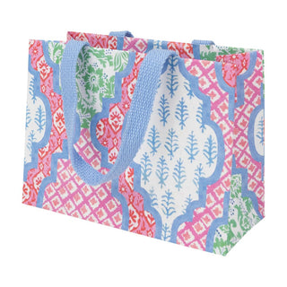 Caspari Provencale Cotton Pink Multi Small Gift Bags - One Gift Bag Included 10116B1