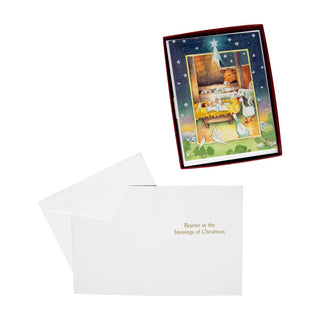 Caspari A Star Over Bethlehem Boxed Christmas Cards - 15 Christmas Cards and Envelopes per Box 101227