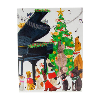 Caspari Caroling Pets Boxed Christmas Cards - 15 Christmas Cards and Envelopes 101229