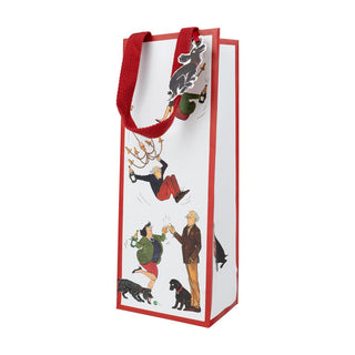 Caspari Bottoms Up Wine & Bottle Gift Bags - One Gift Bag Included 10124B4