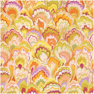 Caspari Marbled Ceramica Raspberry & Chartreuse Gift Wrap - One 30" X 8' Roll 10127RC