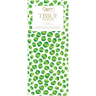 Caspari Just Spots Green Tissue Paper - 4 Tissue Sheets Per Pack 101280TIS