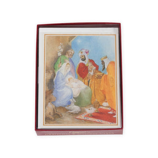 Caspari Nativity Boxed Christmas Cards - 15 Cards and 15 Envelopes 102205