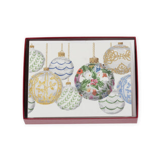 Caspari Savannah Ornaments Boxed Christmas Cards - 15 Christmas Cards & 15 Envelopes 102213