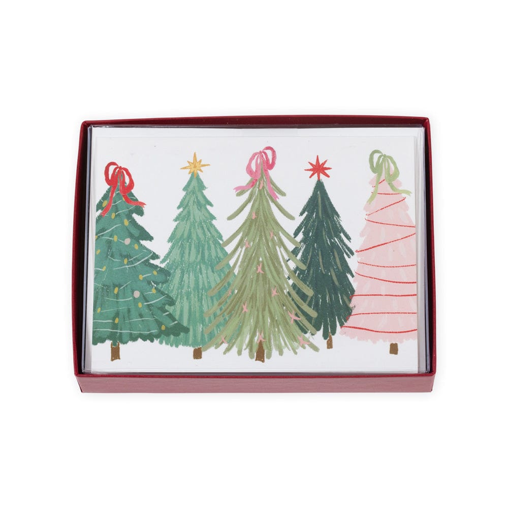 Christmas Trees Boxed Christmas Cards - 16 Cards & 16 Envelopes