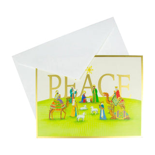 Caspari Peace Nativity Scene Large Boxed Christmas Cards - 15 Christmas Cards & 15 Envelopes 103306