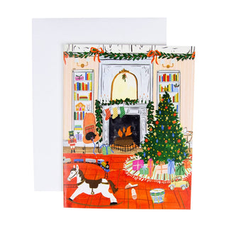 Caspari Christmas At Home Boxed Christmas Cards - 15 Christmas Cards & 15 Envelopes 104013