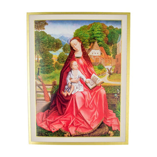 Personalization by Caspari Virgin And Child In A Garden Personalized Christmas Cards 104201PG