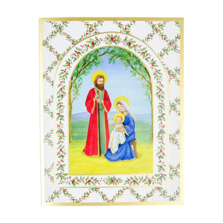 Personalization by Caspari Nativity With Decorated Arch Personalized Christmas Cards 104204PG