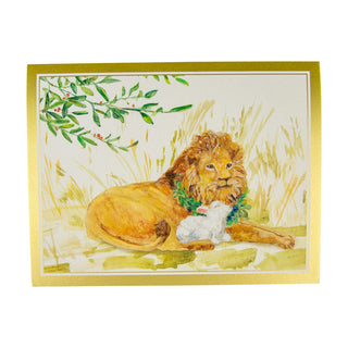 Personalization by Caspari The Lion And The Lamb Personalized Christmas Cards 104209PG