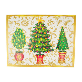 Personalization by Caspari Gilded Trees Personalized Christmas Cards 104210PG