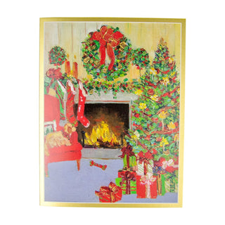 Personalization by Caspari Decorated Living Room Personalized Christmas Cards 104211PG