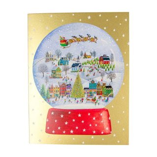 Personalization by Caspari Winter Village Snowglobe Personalized Christmas Cards 104214PG