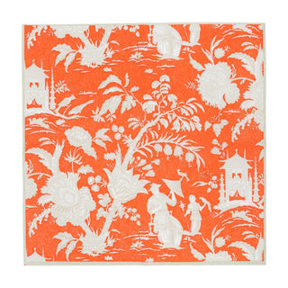 Caspari Silk Road Toile Mandarin Cocktail Napkins - 20 Per Package 12474C